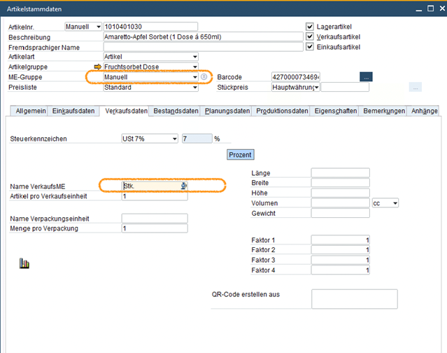 Zuweisung Mengeneinheitengruppen im Artikelstamm in SAP Business One